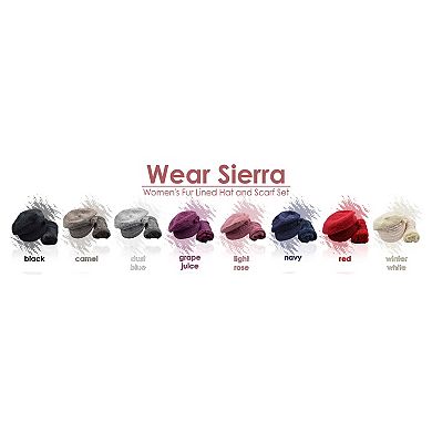 Furry Lined Women's fabulous Hat and Scarf Set