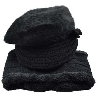 Furry Lined Women's fabulous Hat and Scarf Set