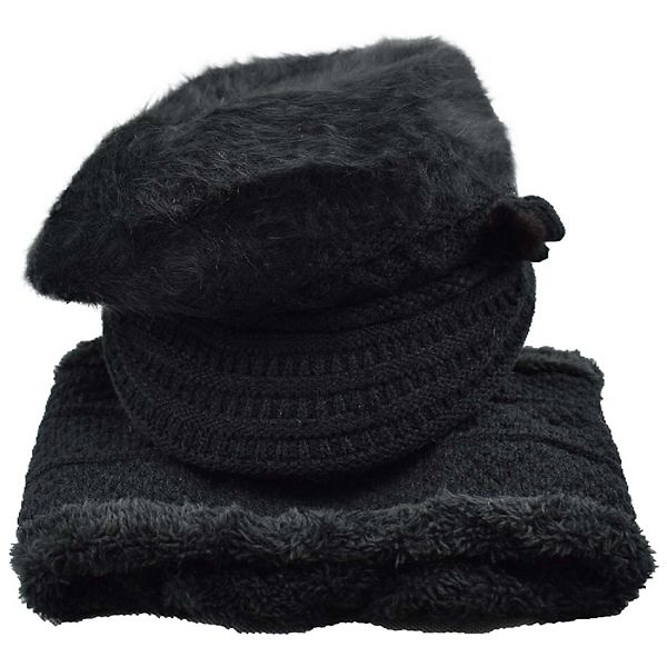 Furry Lined Women's fabulous Hat and Scarf Set