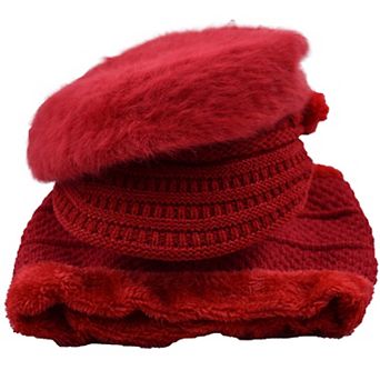 Furry Lined Women's fabulous Hat and Scarf Set