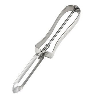 Kitchen Stainless Steel Handle Potato Fruits Peeler Cutter 5.7" Long Silver Tone