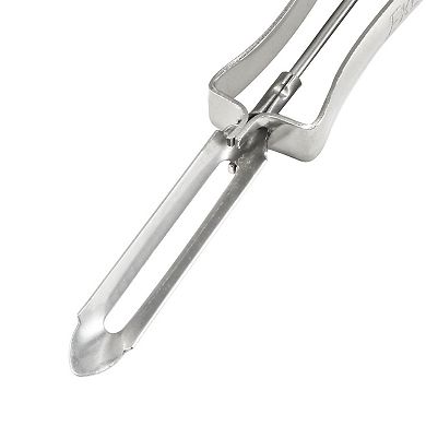 Kitchen Stainless Steel Handle Potato Fruits Peeler Cutter 5.7" Long Silver Tone