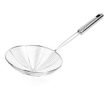 Kitchen Cookware 5.7" Diameter Net Colander Perforated Mesh Ladle 13.7" Long