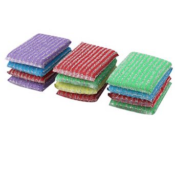 Scouring Pads Bowl Dish Wash Scourer Scrubber Cleaning Pads 12 pc