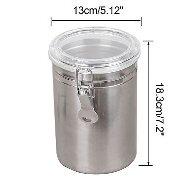 Stainless Steel Airtight Canister Kitchen Counter Food Container Storage 57.5oz