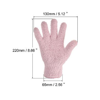3 Pairs Dusting Cleaning Gloves Microfiber Mittens for Home