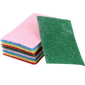 10 pc Colors Kitchen Rectangle Sponge Bowl Dish Scrub Cleaning Pad