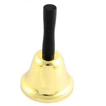 Teacher Restaurant Eatery Dinner Order Hand Bell Call Handbell Gold Tone