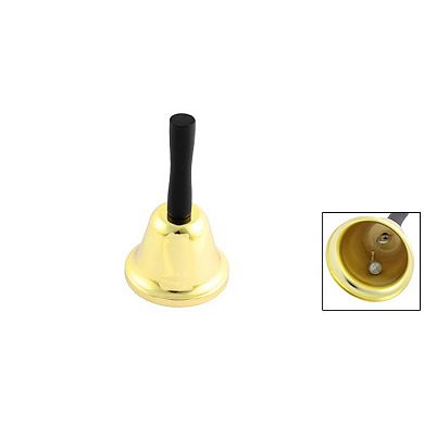 Teacher Restaurant Eatery Dinner Order Hand Bell Call Handbell Gold Tone