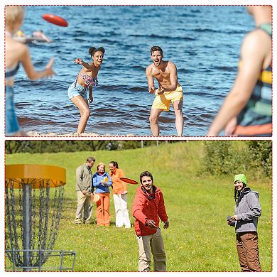 9 Inch Flying Disc Outdoor Playing Training Soft Flying Disk, 10 Pack