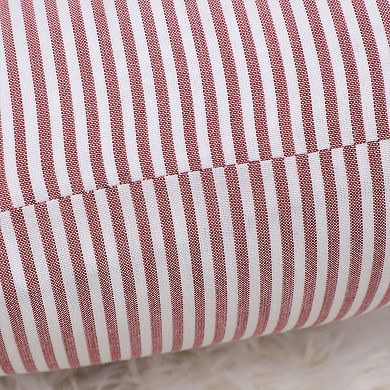 Striped Lumbar Throw Pillow Cover Set (2-pack), 12" X 20"