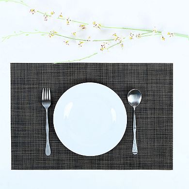 Heat Resistant Non-skid Pvc Table Mats Woven Placemats, Set Of 4
