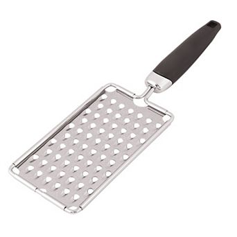 Home Restaurant Plastic Handle Vegetable Cheese Grater Zester Slicer Silver Tone