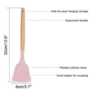 Silicone Turner Spatula Heat Resistant Non-scratch for Kitchen Cooking