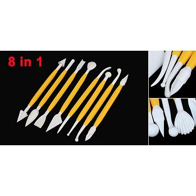 8 In 1 Double-Head Plastic Polymer Clay Sculpting Pottery Modelling Tools Set