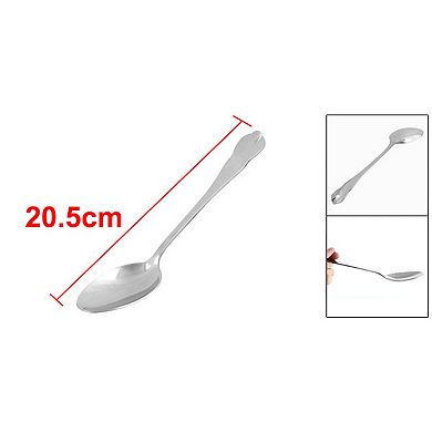 Kitchen Restaurant Bar Stainless Steel Rice Soup Serving Spoon Scoop Silver Tone