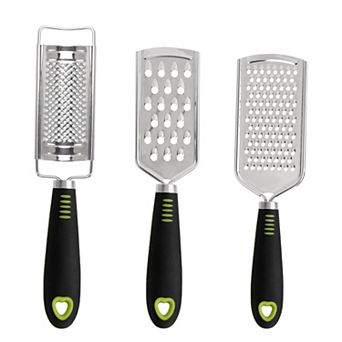 3 pc Stainless Steel Cheese Graters Set, Vegetable Fruits Slicer for Kitchen