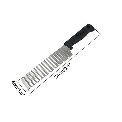 Plastic Handle Stainless Steel Potato Carrot Wavy Crinkle Cutter Slicer Chipper