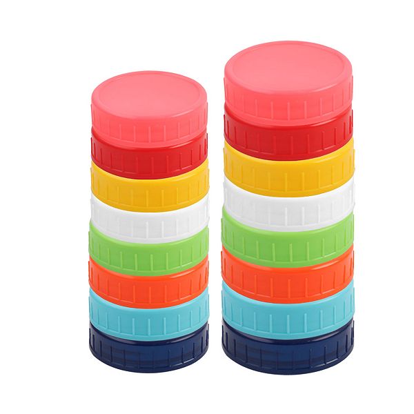 Assorted Color Mason Jar Lid Regular and Wide Mouth Mason Canning Jars ...