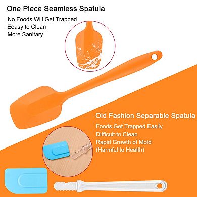 4 Pcs Silicone Spatula Heat Resistant Flipping Spatula for Kitchen Baking Bulk