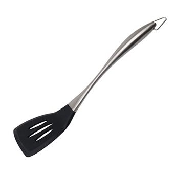 Silicone Slotted Turner Heat Resistant Non-sticky Cookware Black