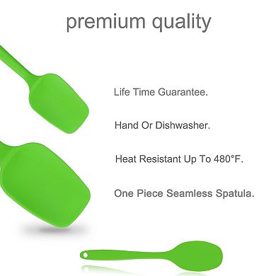 3 Pcs Silicone Spatula Heat Resistant Rubber Scraper for Cooking Baking
