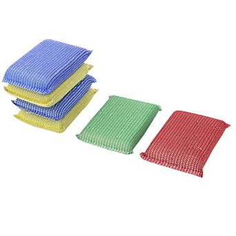 Kitchen Bowl Dish Sponge Rectangle Shaped Scrubber Cleaning Cleaner Pads 6 pc
