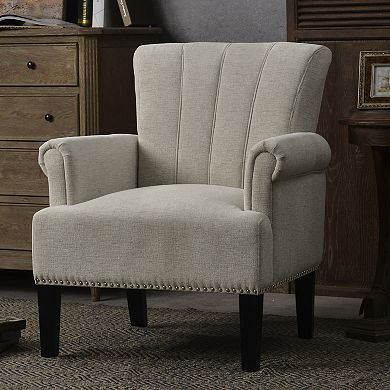 Merax Accent Rivet Tufted Polyester Armchair