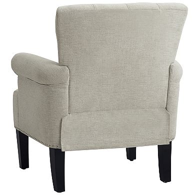 Merax Accent Rivet Tufted Polyester Armchair