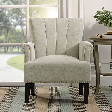Merax Accent Rivet Tufted Polyester Armchair