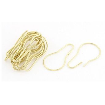 Calabash Shaped Metal Bathroom Shower Curtain Ring Hooks 20 pc