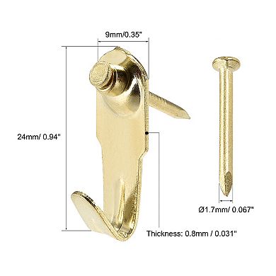 Picture Hangers, Photo Frame Hooks Kit with Nails, Holds 20 lbs 30Pcs