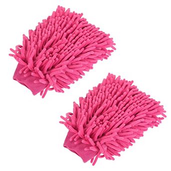 2 pc Microfiber Chenille Double-Sided Large Dusting Wash Mitten Cleaning