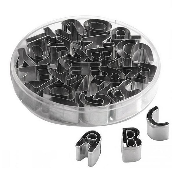 Stainless Steel English Alphabet Letters Cookies Cutters Molds Moulds