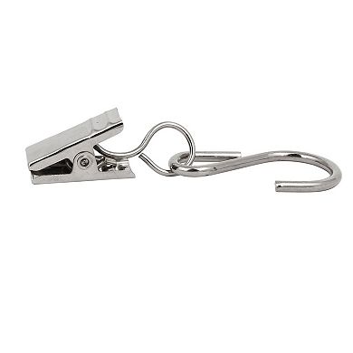 0.5" Width 2.4" Length S Shaped Hanging Hook Drapes Curtain Clips Clamps 16 Sets