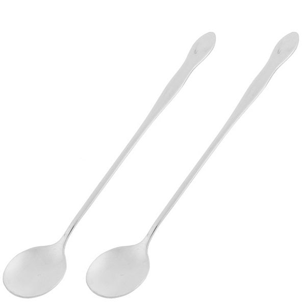 Stainless Steel Long Handle Latte Coffee Tea Spoon Scoop 7.68" Length 2pcs