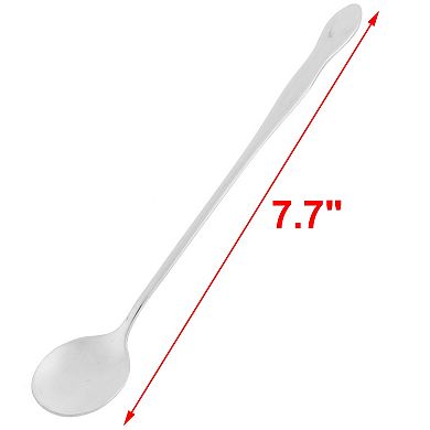 Stainless Steel Long Handle Latte Coffee Tea Spoon Scoop 7.68" Length 2pcs