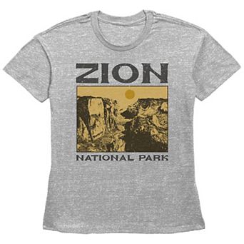 Women's Fifth Sun Zion National Park Landscape Short Sleeve Graphic Tee