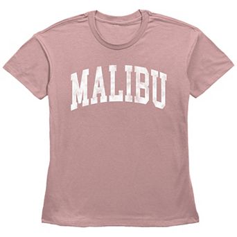 Women's Fifth Sun "Malibu" Distressed Collegiate Text Short Sleeve Graphic Tee