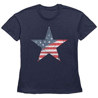 Women's Fifth Sun USA Flag Star Short Sleeve Graphic Tee