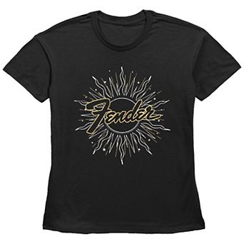 Juniors' Fender Sun Logo Graphic Tee