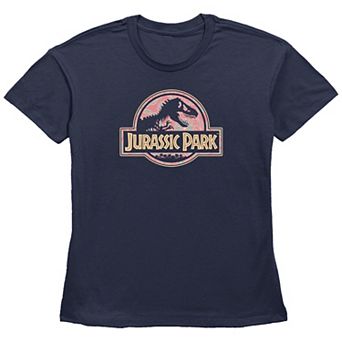 Women's Jurassic Park Floral Mandala Logo Graphic Tee