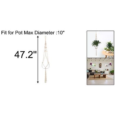 Macrame Plant Hanger Flower Pot Holder Hanging Cotton Rope 47.2 Inch Length