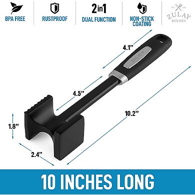 Zulay Kitchen Meat Tenderizer Hammer - 10 Inch