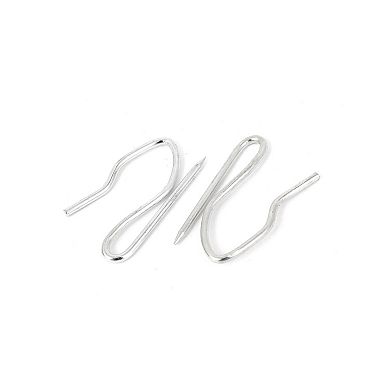 50Pcs Metal Drapery Curtain Tape Buckram Pin Pinch Pleat Clips Hooks