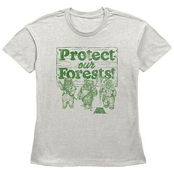 Juniors' Star Wars Ewoks Protect Our Forests Camp Graphic Tee
