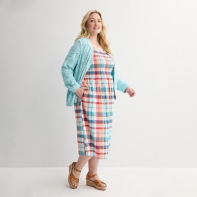 knee length dresses for ladies Smak Parlour Plus Size Black & Sunflower Sweetheart Swing Dress – Unique  Vintage main image 1
