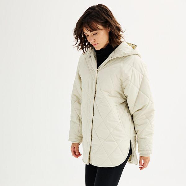 Women's Truth Hooded Snap Front Quilted Puffer Coat