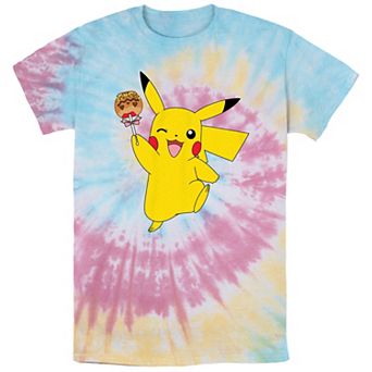 Men's Pokémon Pikachu Sweet Caramel Apple Spiral Tie Dye Tee