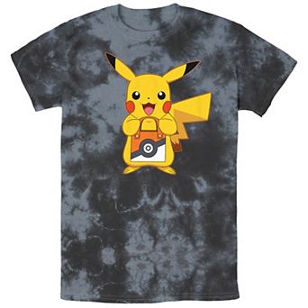 Men's Pokémon Pikachu Treat Pokeball Bag Bombard Wash Tee